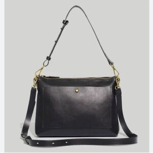 Madewell Black Crossbody Bag with Gold Accents